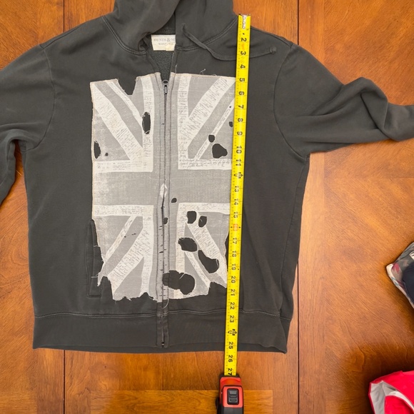 Denim & Supply Union Jack Hoodie, Men's LG, Gray color - Picture 3 of 12